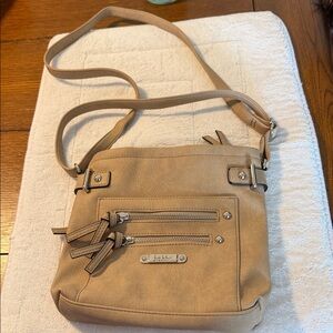 Nicole Miller Tan Crossbody Bag